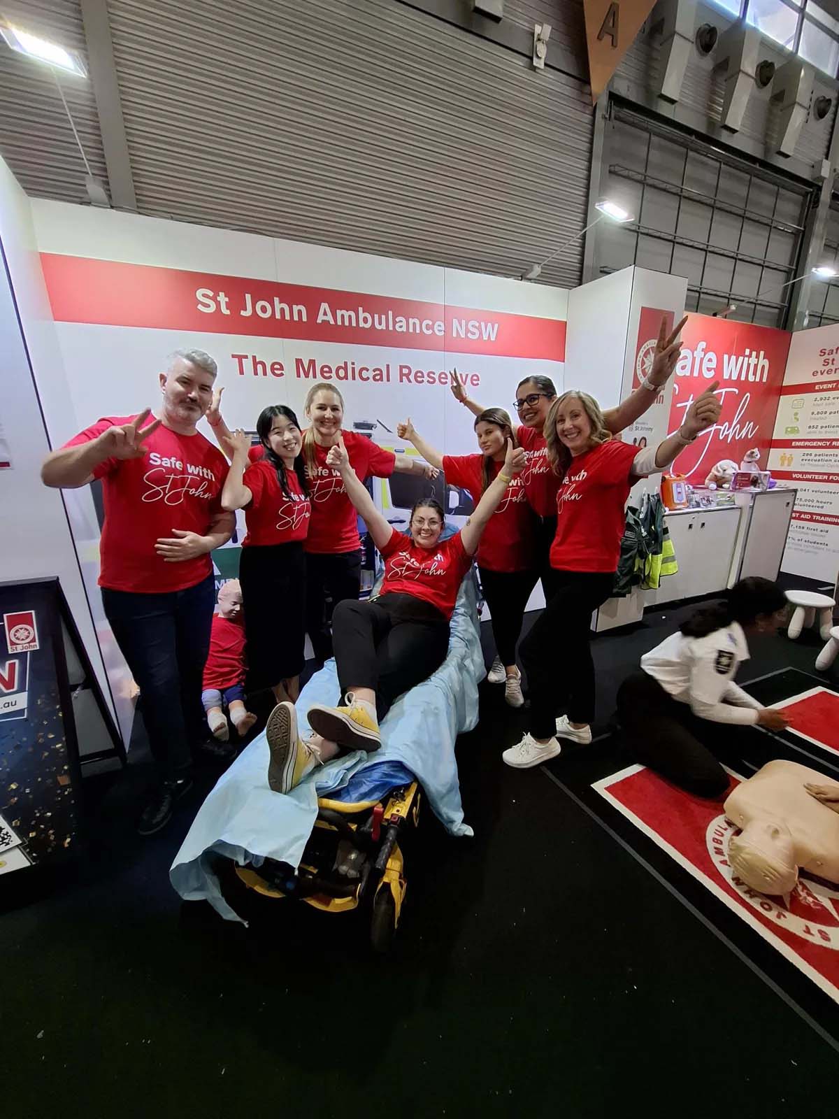 Many teams coming together on stand at the Sydney Royal Easter Show.
