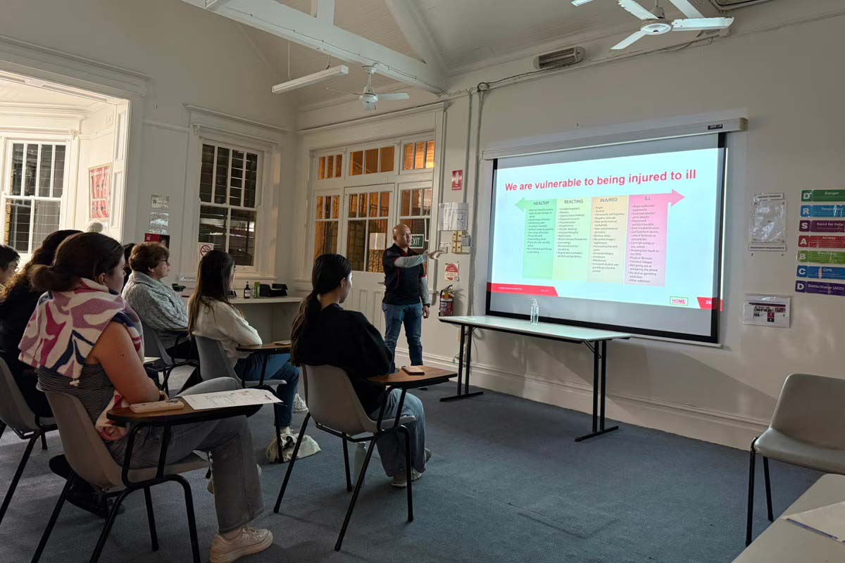 An informative training on Disaster Support and Self-Care (Ryde Division).