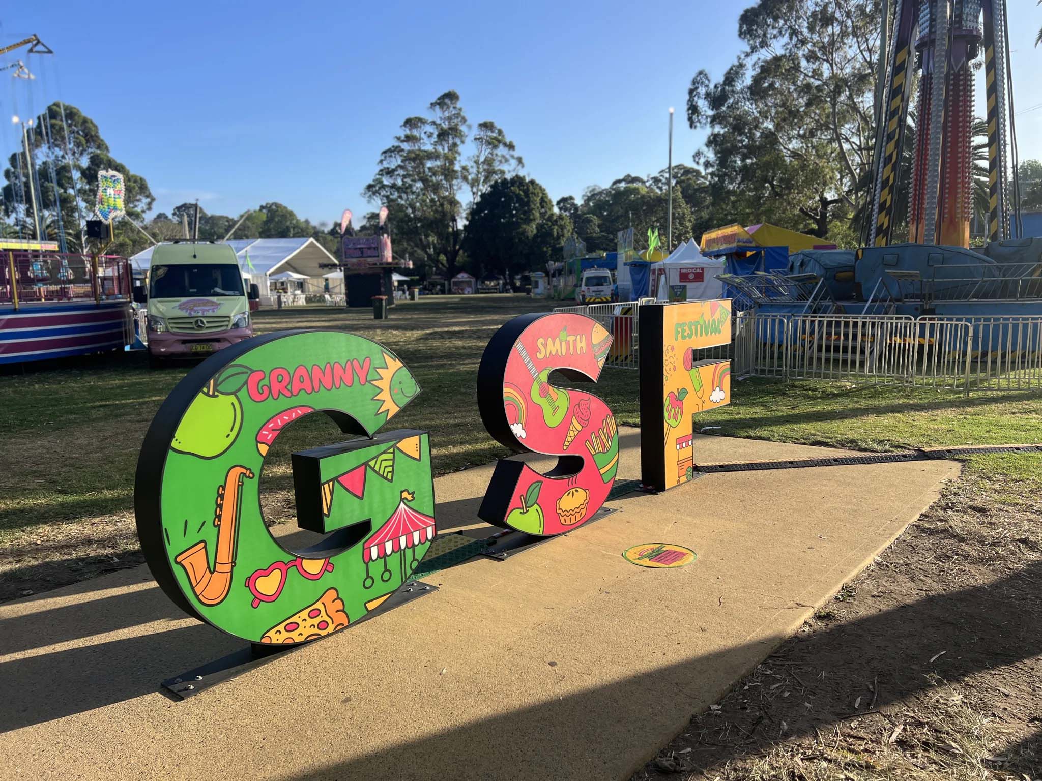 Morning glow on the second largest festival in Sydney! Granny Smith Festival in Eastwood.